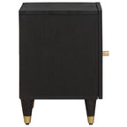 Bedside Cabinet with Door 2 pcs Black 40 x 33 x 46 cm
