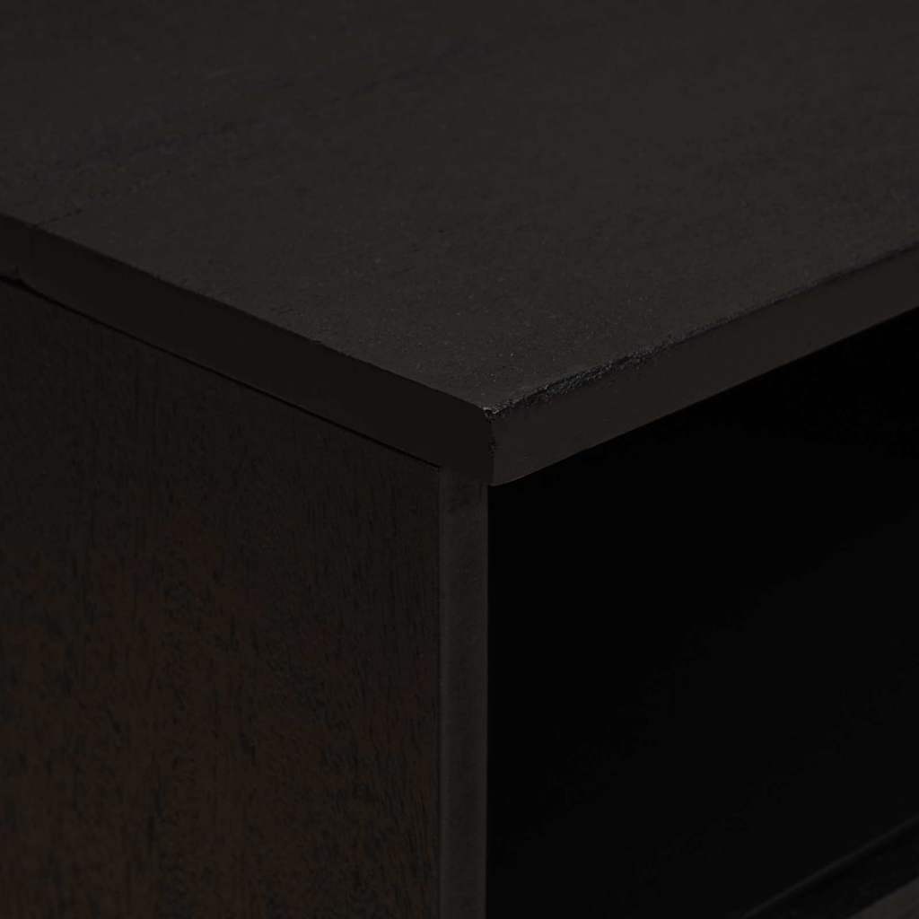 Bedside Cabinet Black 40 x 33 x 46 cm Solid Mango Wood