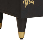 Bedside Cabinet Black 40 x 33 x 46 cm Solid Mango Wood