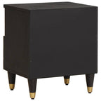 Bedside Cabinet Black 40 x 33 x 46 cm Solid Mango Wood