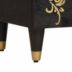 Bedside Cabinet with Door with Drawer Black 50 x 33 x 60 cm