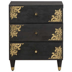Bedside Cabinet Black 50 x 33 x 62 cm Solid Mango Wood