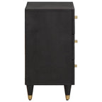 Bedside Cabinet Black 50 x 33 x 62 cm Solid Mango Wood