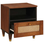 Bedside Cabinet 2 pcs Brown 40 x 33 x 46 cm Solid Acacia wood
