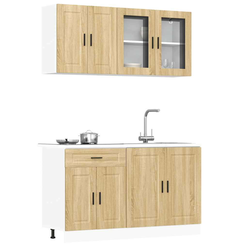 4 Piece Kitchen Cabinet Set Porto Engineered Wood