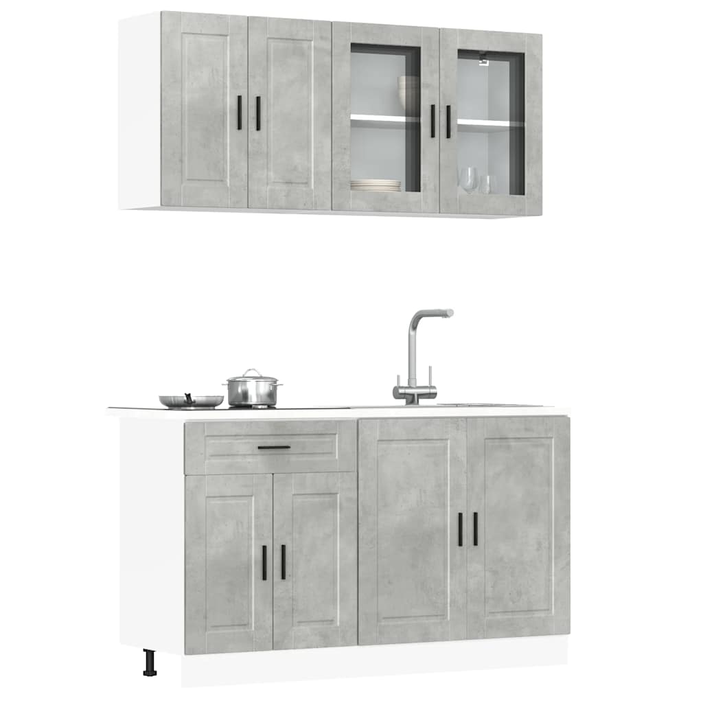 4 Piece Kitchen Cabinet Set Porto Engineered Wood