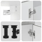 4 Piece Kitchen Cabinet Set Porto Grey Sonoma Engineered Wood