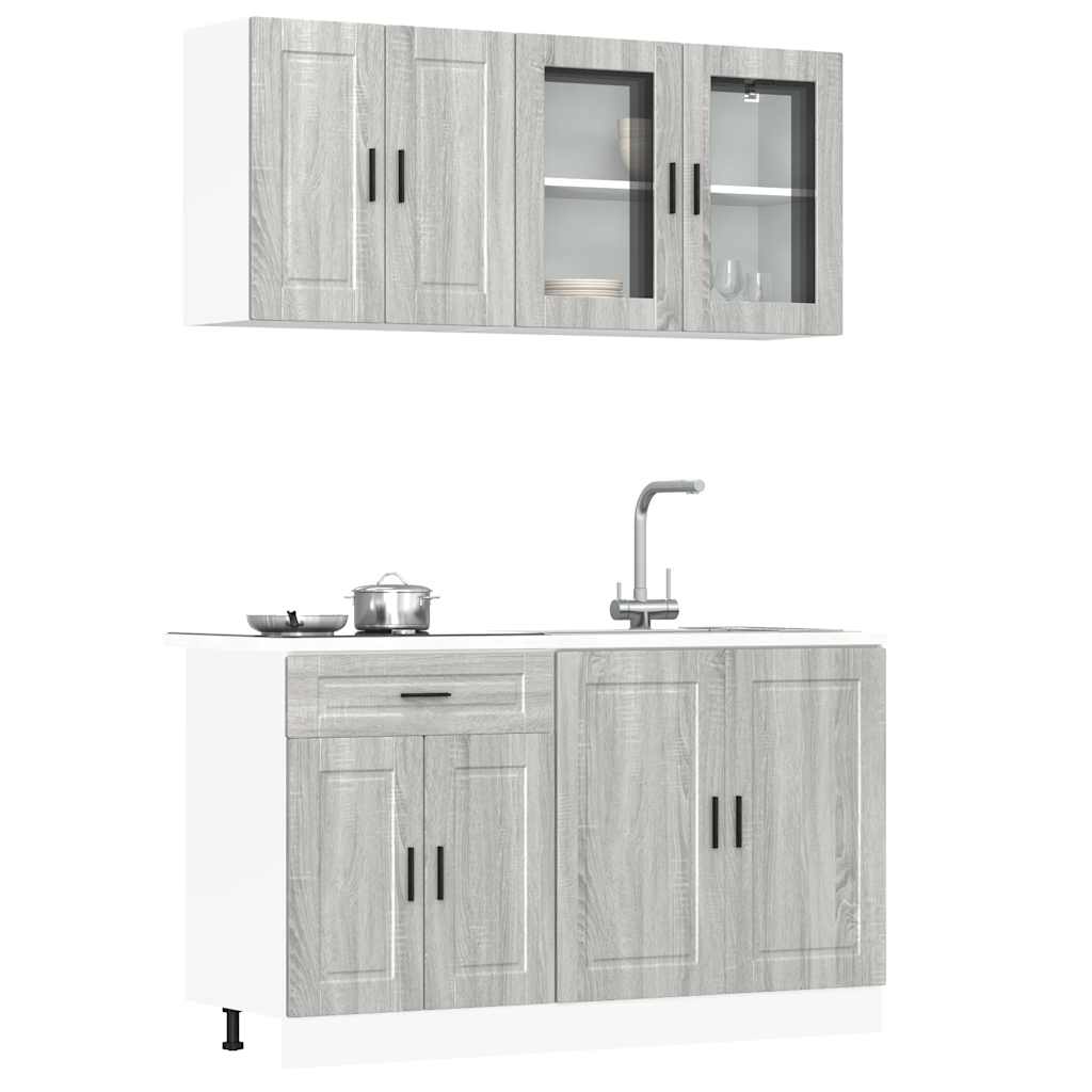 4 Piece Kitchen Cabinet Set Porto Engineered Wood