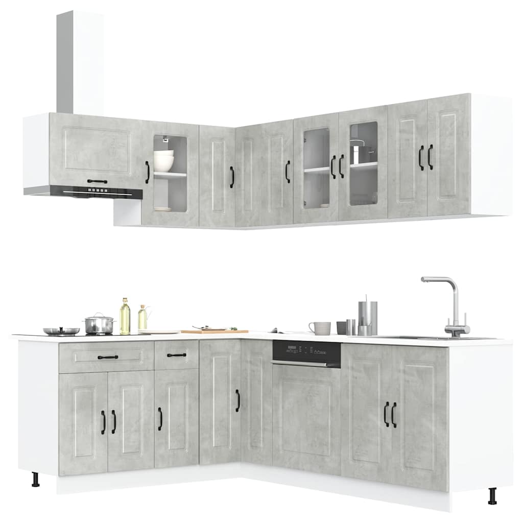 11 Piece Kitchen Cabinet Set Kalmar Engineered Wood