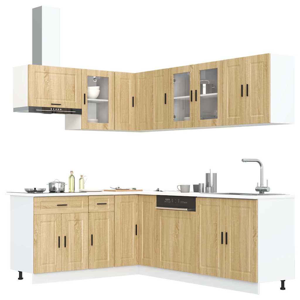 11 Piece Kitchen Cabinet Set Porto Engineered Wood