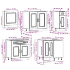 11 Piece Kitchen Cabinet Set Kalmar Old Wood Engineered Wood