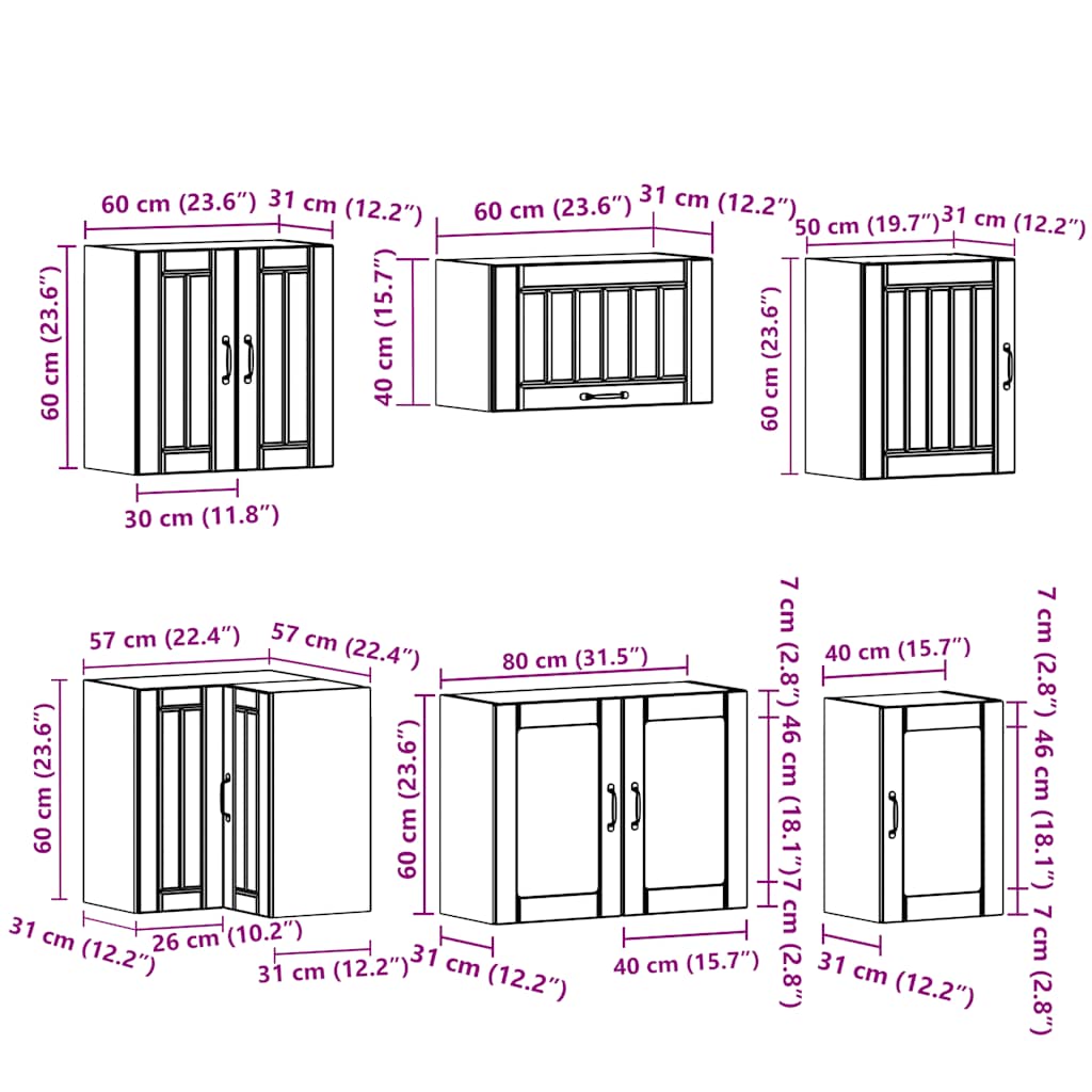 11 Piece Kitchen Cabinet Set Lucca Engineered Wood