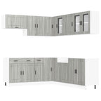 11 Piece Kitchen Cabinet Set Porto Engineered Wood