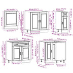11 Piece Kitchen Cabinet Set Porto Engineered Wood