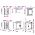 11 Piece Kitchen Cabinet Set Porto Engineered Wood