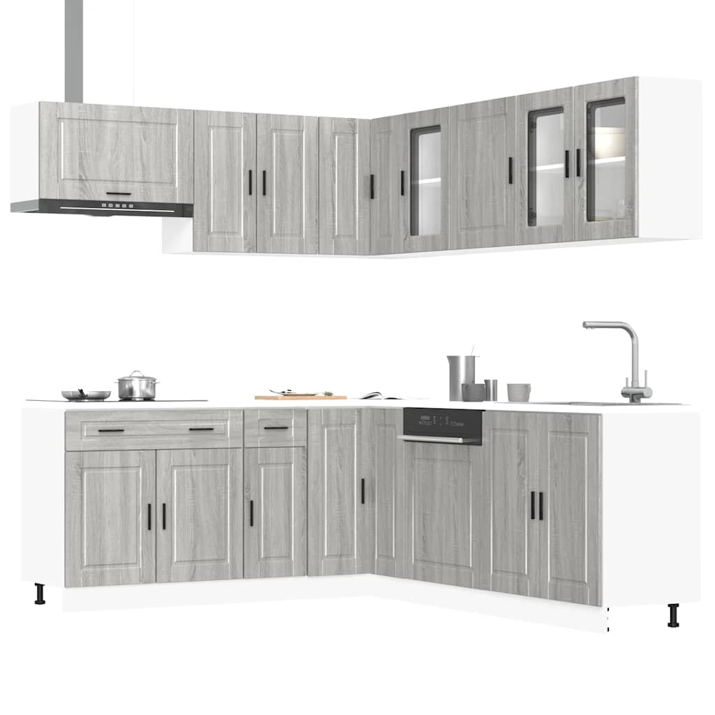 11 Piece Kitchen Cabinet Set Porto Engineered Wood