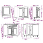 11 Piece Kitchen Cabinet Set Porto Artisan Oak Engineered Wood