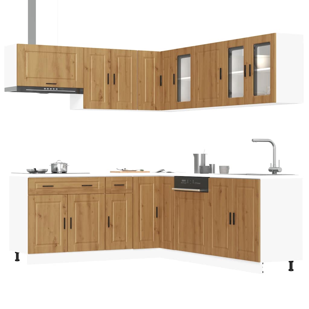 11 Piece Kitchen Cabinet Set Porto Engineered Wood