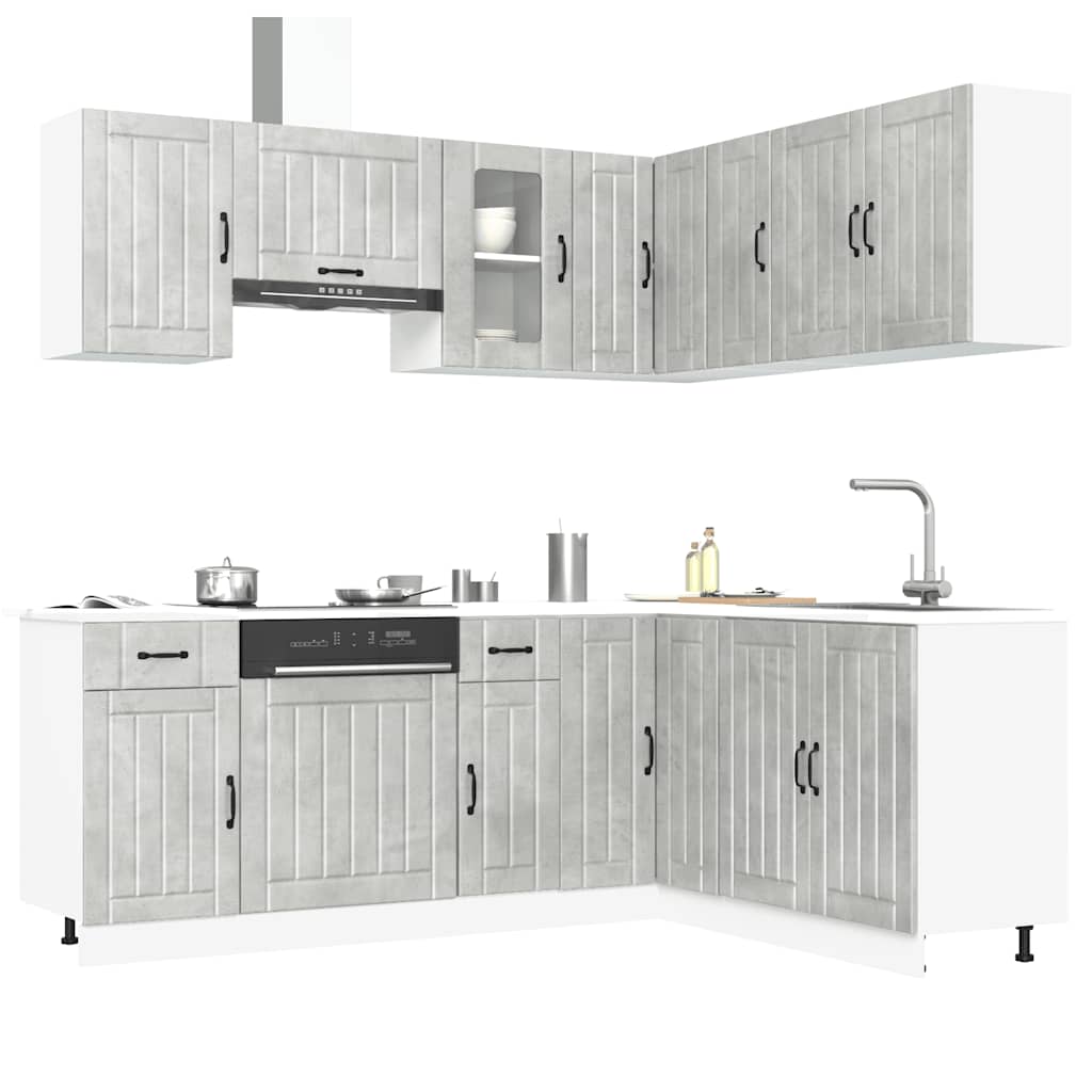 11 Piece Kitchen Cabinet Set Kalmar Engineered Wood