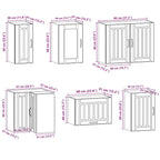 11 Piece Kitchen Cabinet Set Kalmar Smoked Oak Engineered Wood