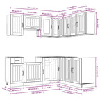 11 Piece Kitchen Cabinet Set Engineered Wood