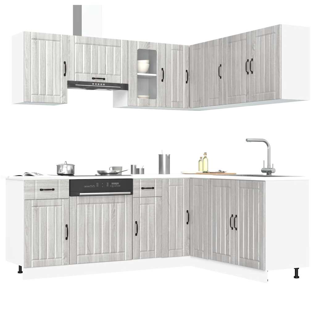 11 Piece Kitchen Cabinet Set Engineered Wood