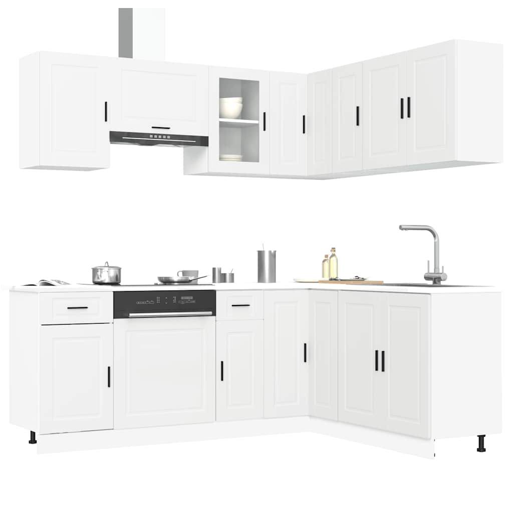 11 Piece Kitchen Cabinet Set Engineered Wood