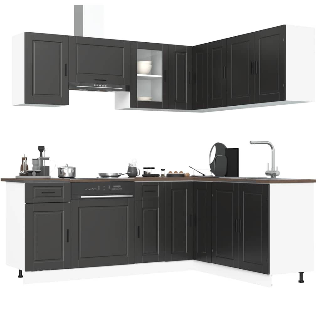 11 Piece Kitchen Cabinet Set Engineered Wood