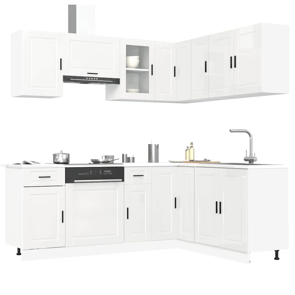 11 Piece Kitchen Cabinet Set Engineered Wood