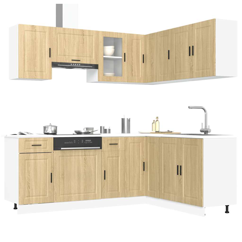 11 Piece Kitchen Cabinet Set Engineered Wood