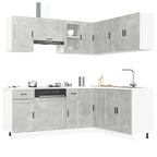 11 Piece Kitchen Cabinet Set Engineered Wood