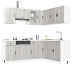 11 Piece Kitchen Cabinet Set Engineered Wood