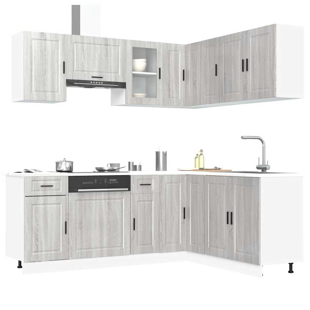 11 Piece Kitchen Cabinet Set Engineered Wood