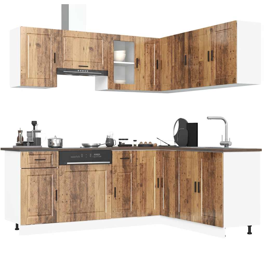 11 Piece Kitchen Cabinet Set Engineered Wood