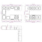 14 Piece Kitchen Cabinet Set Kalmar Gloss White Engineered Wood