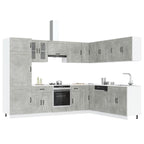 14 Piece Kitchen Cabinet Set Kalmar Gloss White Engineered Wood