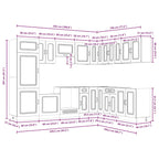 14 Piece Kitchen Cabinet Set Kalmar Old Wood Engineered Wood