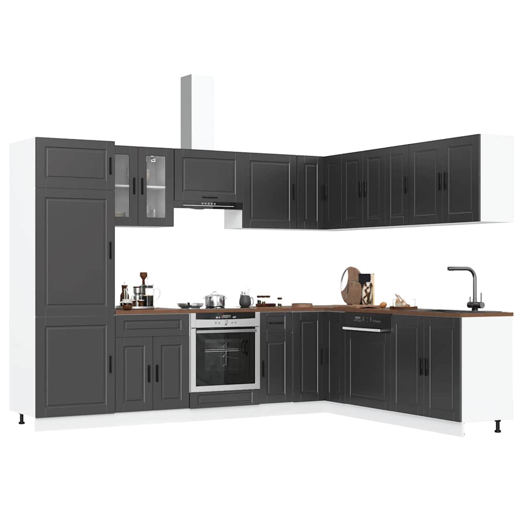 14 Piece Kitchen Cabinet Set Porto Engineered Wood