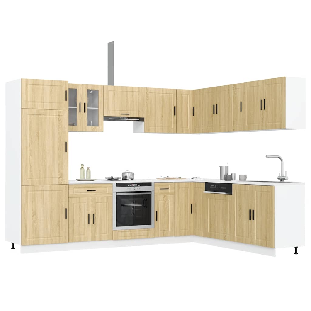 14 Piece Kitchen Cabinet Set Porto Engineered Wood