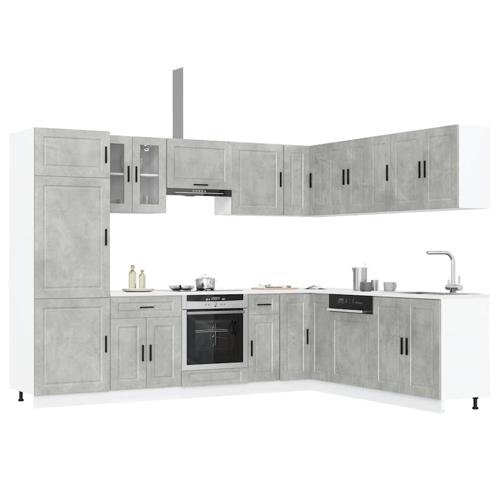 14 Piece Kitchen Cabinet Set Porto Engineered Wood