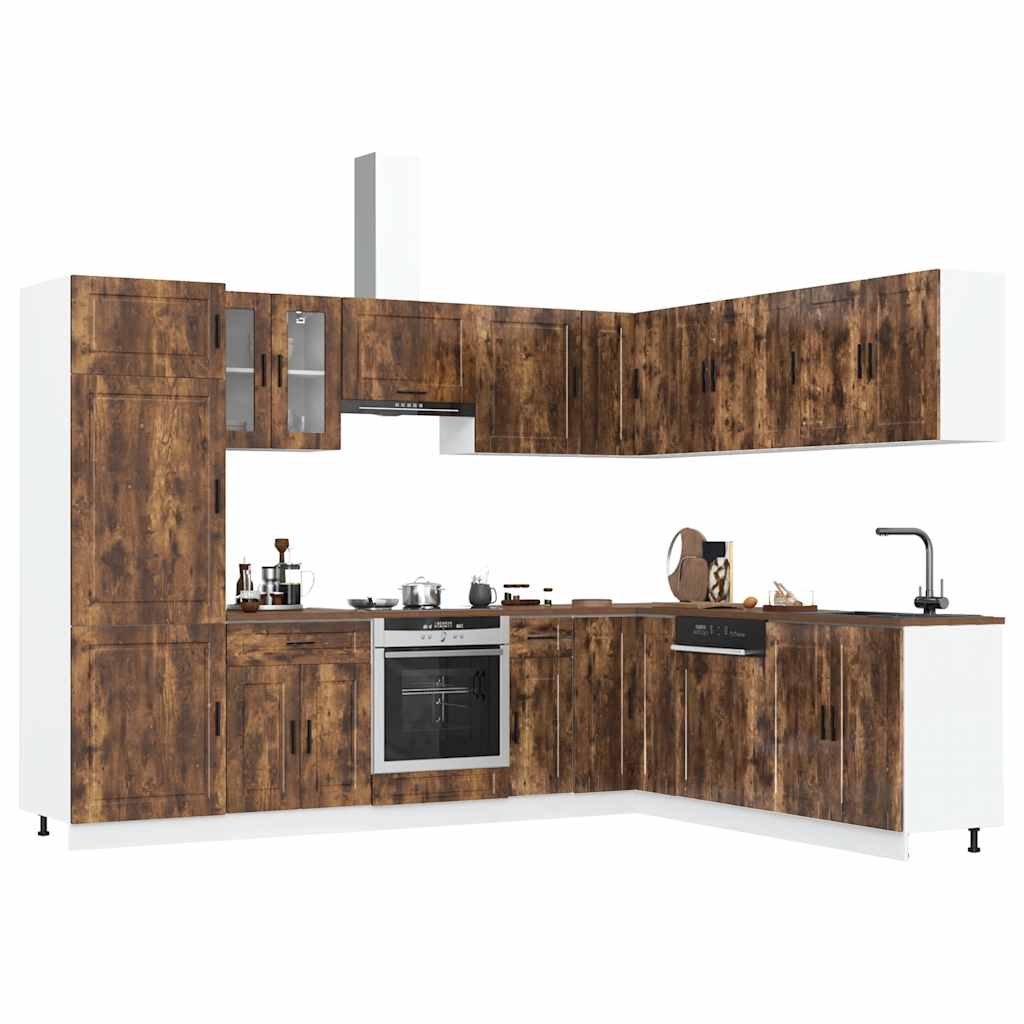 14 Piece Kitchen Cabinet Set Porto Engineered Wood