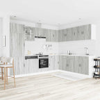 14 Piece Kitchen Cabinet Set Porto Grey Sonoma Engineered Wood