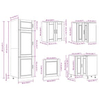 14 Piece Kitchen Cabinet Set Porto Grey Sonoma Engineered Wood