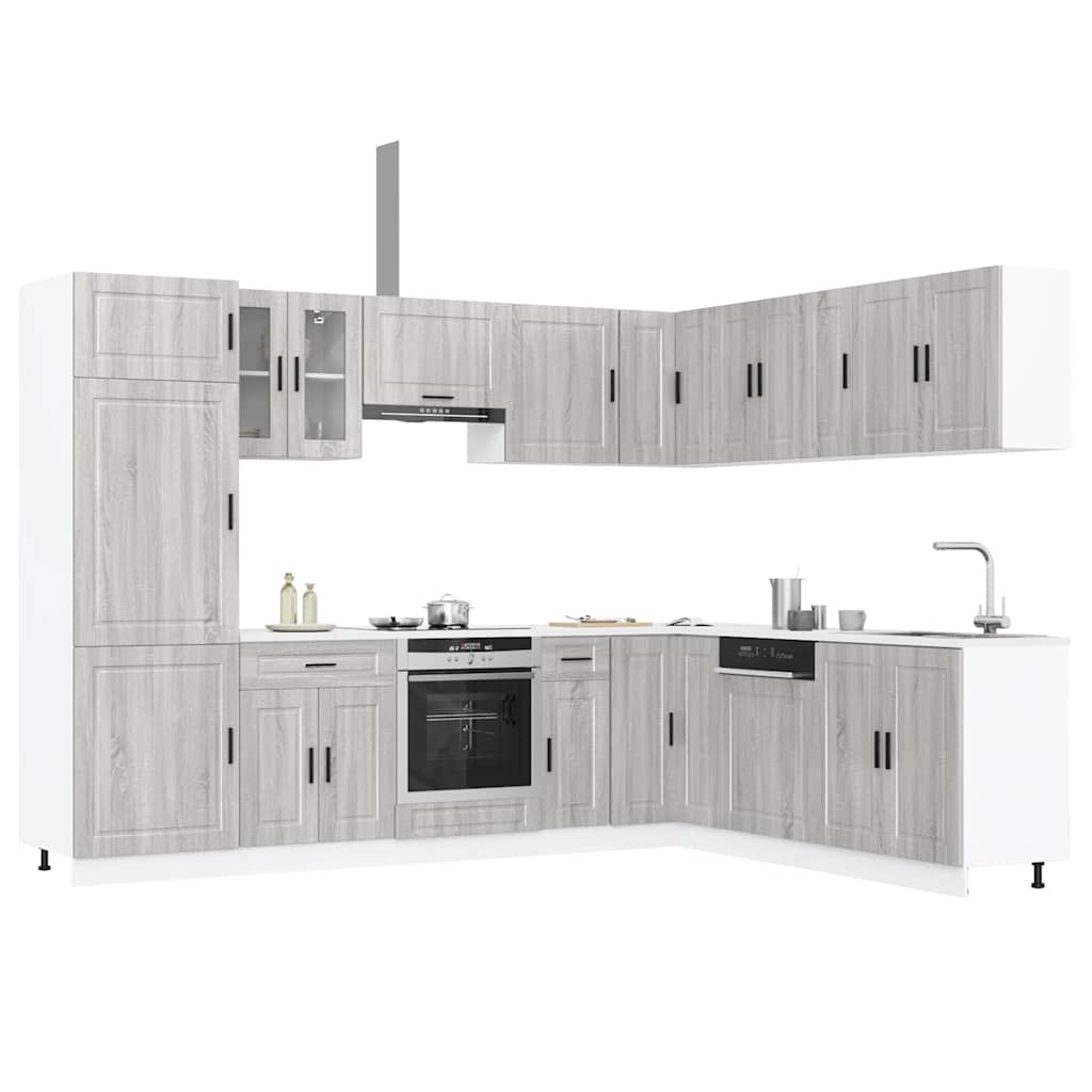 14 Piece Kitchen Cabinet Set Porto Engineered Wood