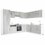 14 Piece Kitchen Cabinet Set Porto Grey Sonoma Engineered Wood