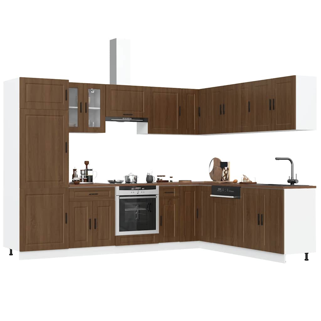 14 Piece Kitchen Cabinet Set Porto Engineered Wood