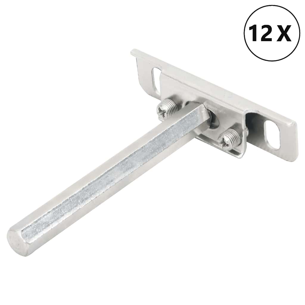 Floating Shelf Brackets 12pcs Invisible Ø12x100 mm Carbon Steel