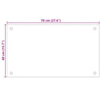 Kitchen Backsplashes 2 pcs White 70x40 cm Tempered Glass