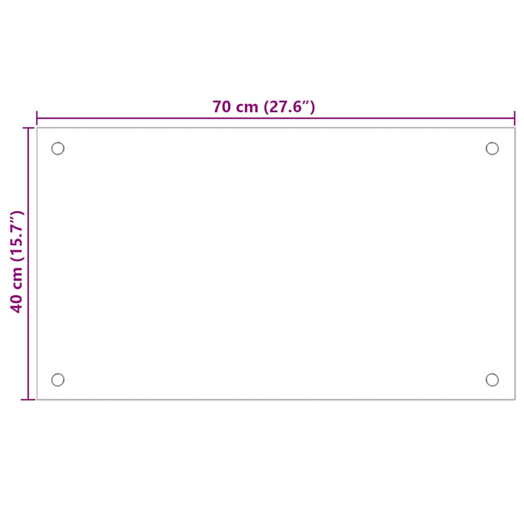 Kitchen Backsplashes 2 pcs White 70x40 cm Tempered Glass