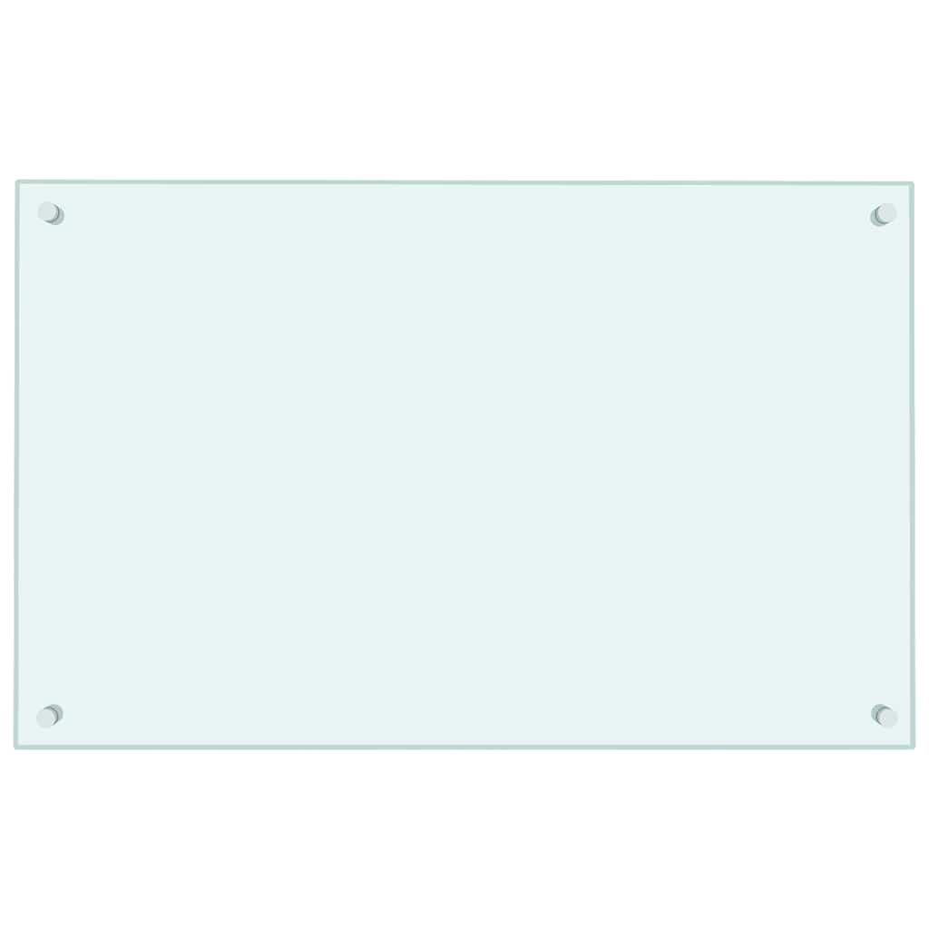 Kitchen Backsplashes 2 pcs White 80x50 cm Tempered Glass